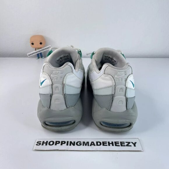[US 11.5] NIKE AIR MAX 95 Essential Clear Emerald Running Shoes White Teal - Picture 7 of 12